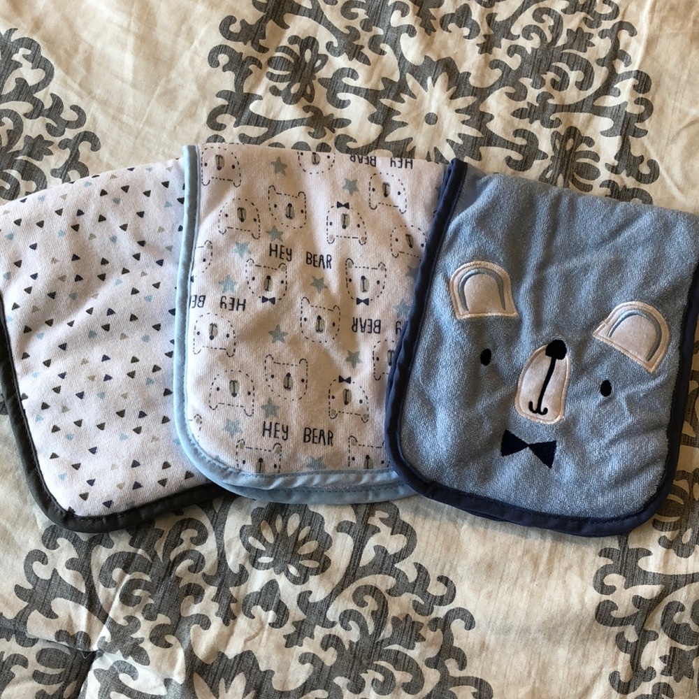 Baby burp cloths. Washed but never used.